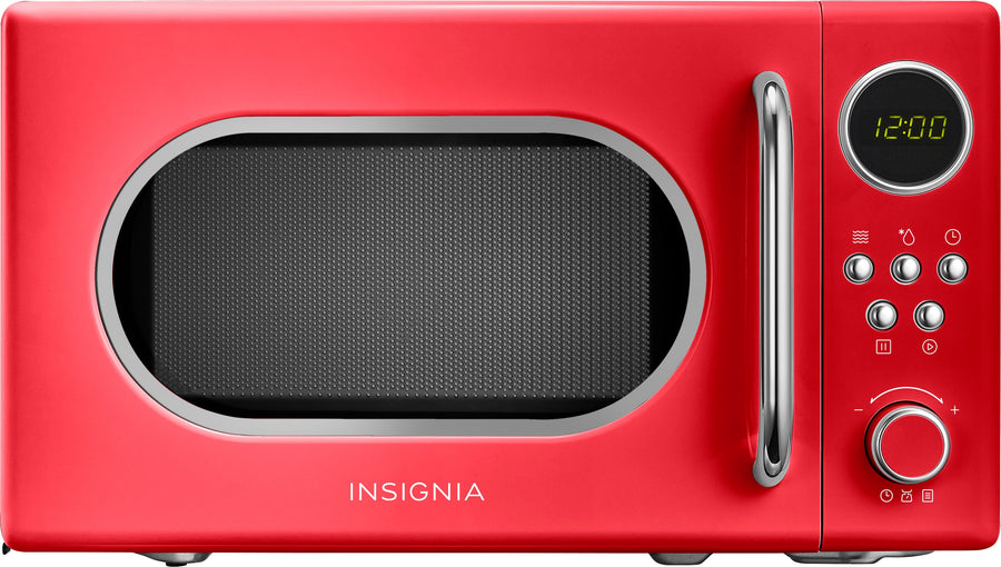 Insignia™ - 0.7 Cu. Ft. Retro Compact Microwave - Red_0