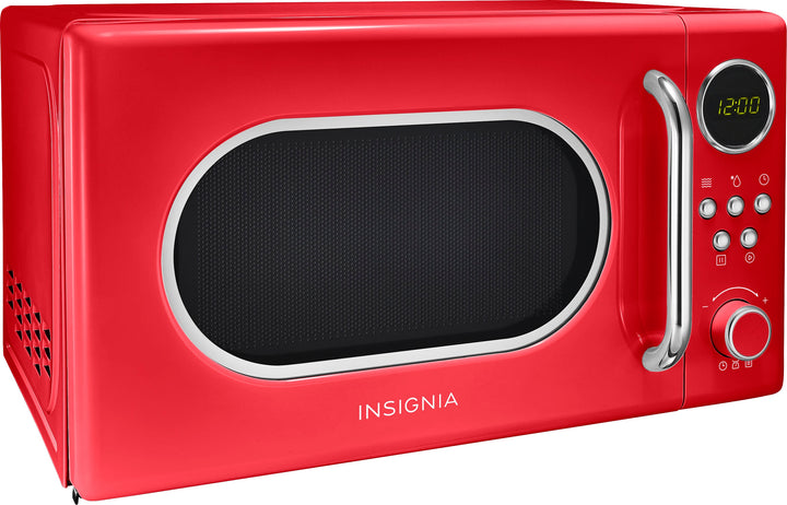 Insignia™ - 0.7 Cu. Ft. Retro Compact Microwave - Red_4