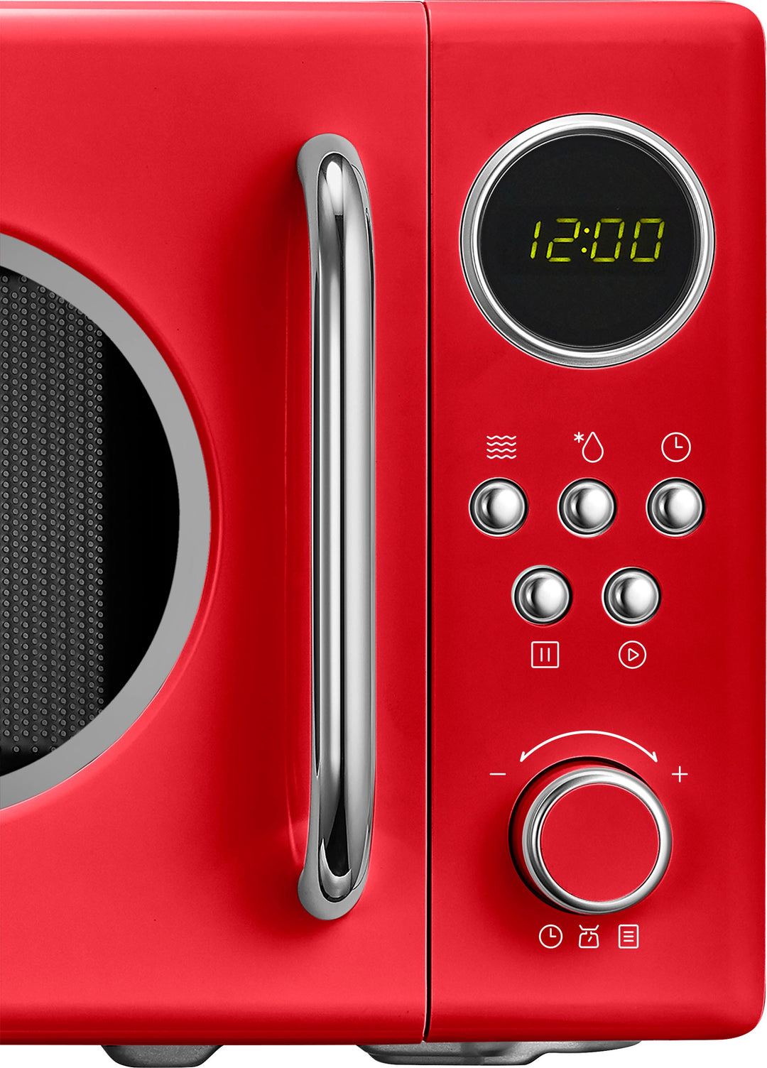 Insignia™ - 0.7 Cu. Ft. Retro Compact Microwave - Red_3