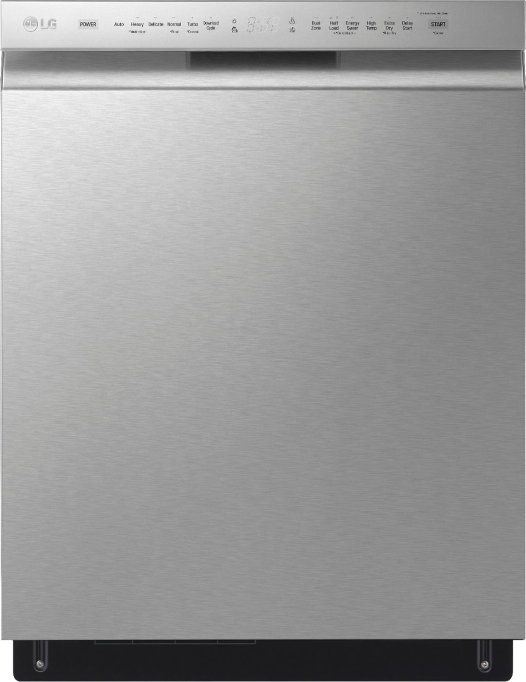 LG - 24" Front Control Smart Built-In Stainless Steel Tub Dishwasher with 3rd Rack, Quadwash, and 48dba - Stainless steel_0