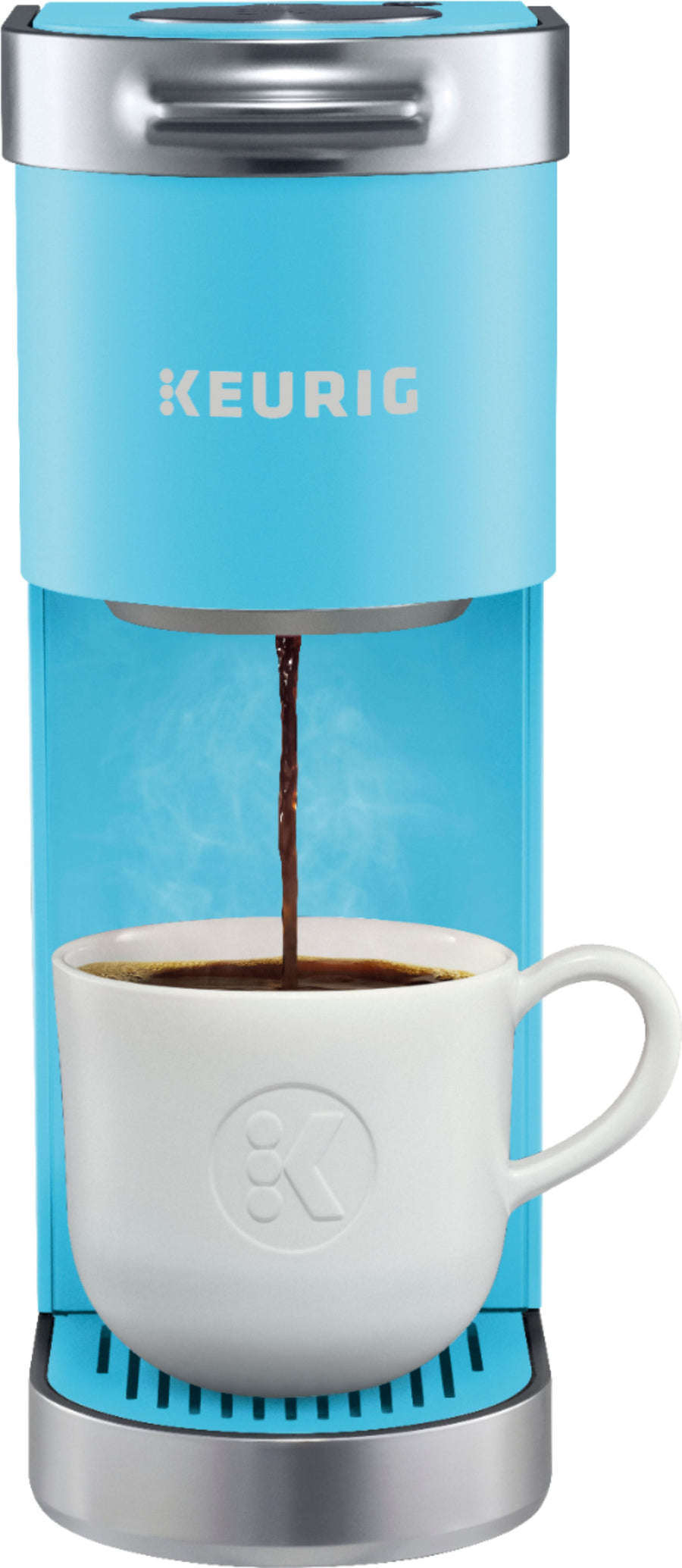 Keurig - K-Mini Plus Single Serve K-Cup Pod Coffee Maker - Cool Aqua_0