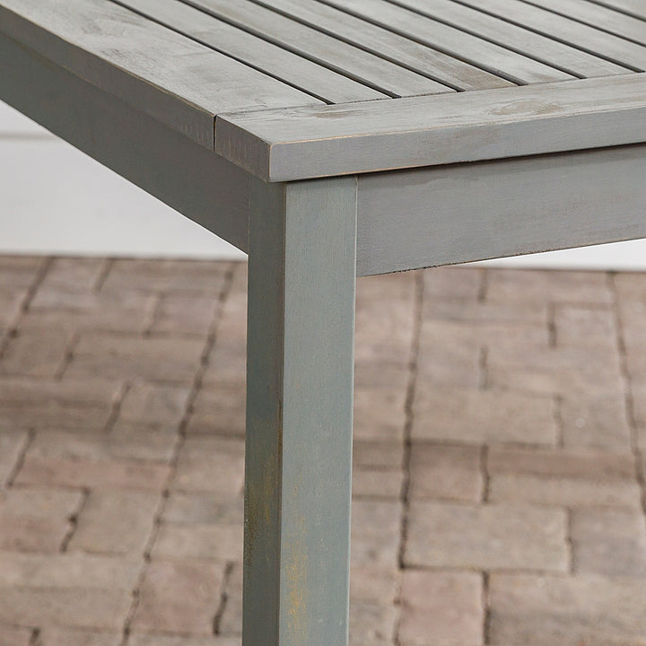 Walker Edison - Everest Acacia Wood Outdoor Dining Table - Gray Wash_6