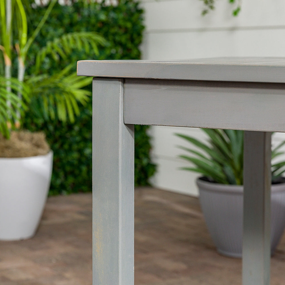 Walker Edison - Everest Acacia Wood Outdoor Dining Table - Gray Wash_5