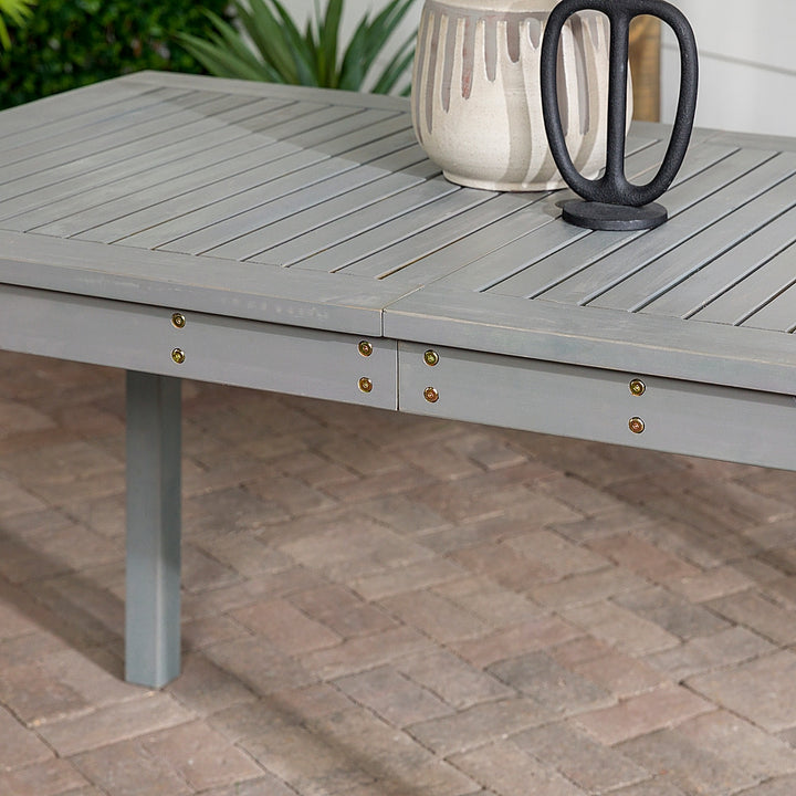 Walker Edison - Everest Acacia Wood Outdoor Dining Table - Gray Wash_15