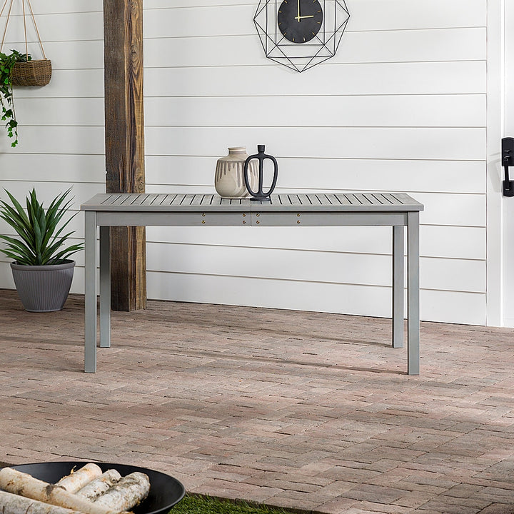 Walker Edison - Everest Acacia Wood Outdoor Dining Table - Gray Wash_13