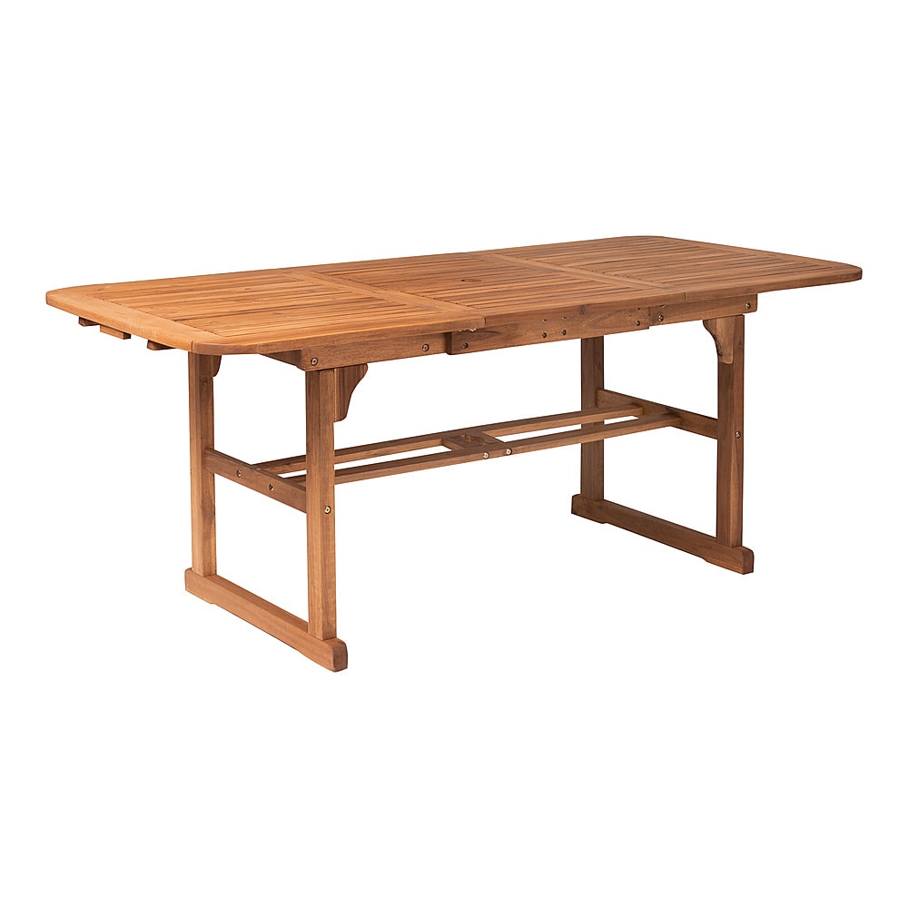 Walker Edison - Cypress Acacia Wood Outdoor Dining Table - Brown_1