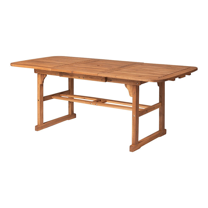 Walker Edison - Cypress Acacia Wood Outdoor Dining Table - Brown_2
