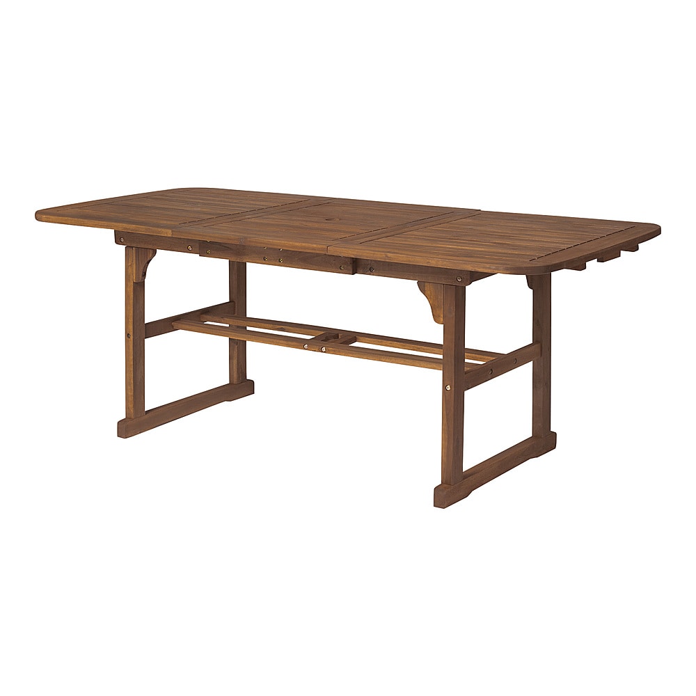 Walker Edison - Cypress Acacia Wood Outdoor Dining Table - Dark Brown_2