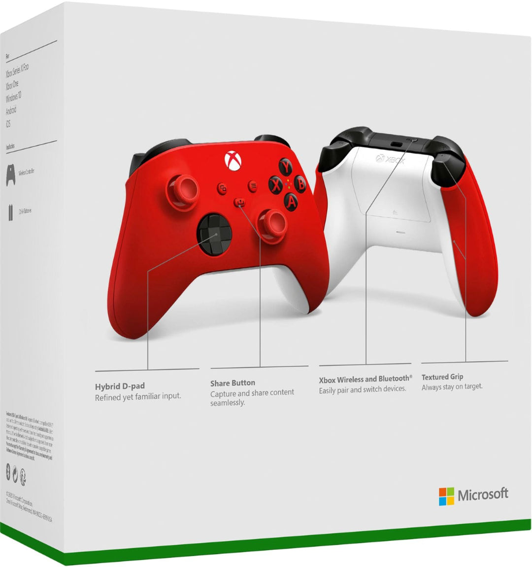 Microsoft - Xbox Wireless Controller for Xbox Series X, Xbox Series S, Xbox One, Windows Devices - Pulse Red_1