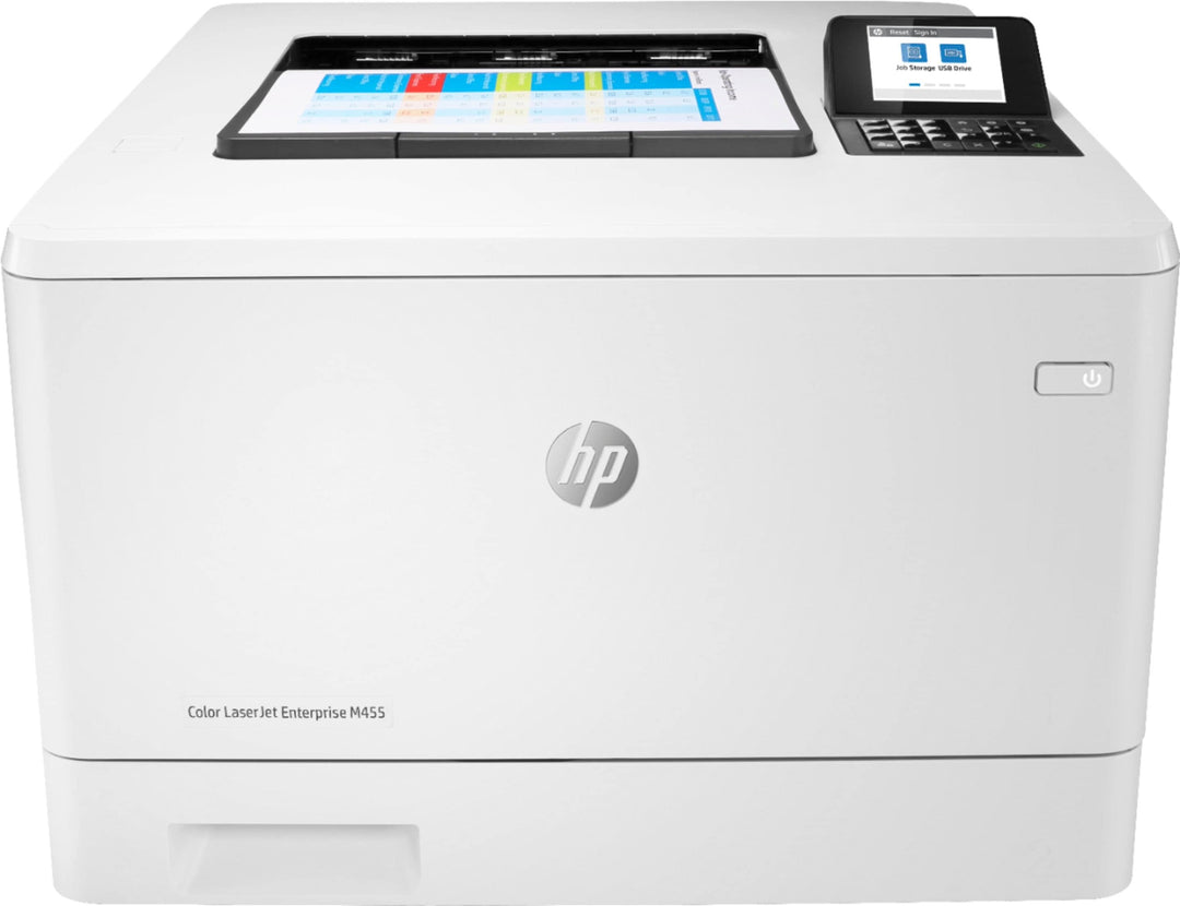 HP - LaserJet Enterprise M455dn Color Laser Printer - White_0