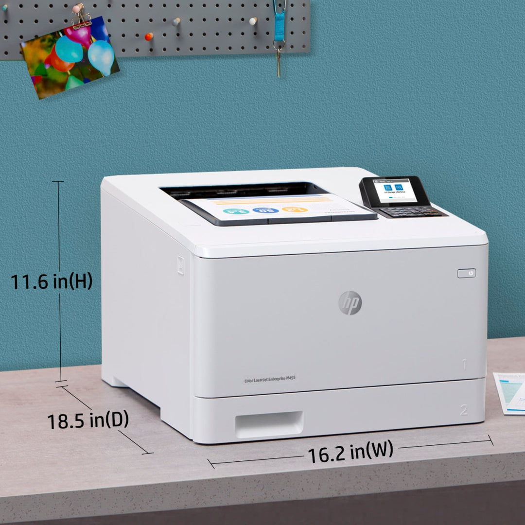 HP - LaserJet Enterprise M455dn Color Laser Printer - White_9