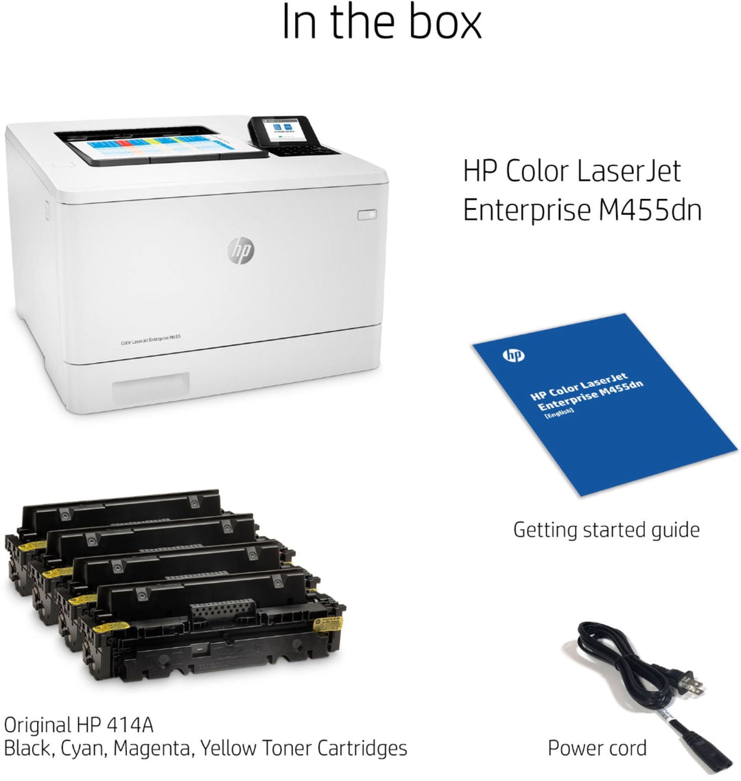 HP - LaserJet Enterprise M455dn Color Laser Printer - White_8