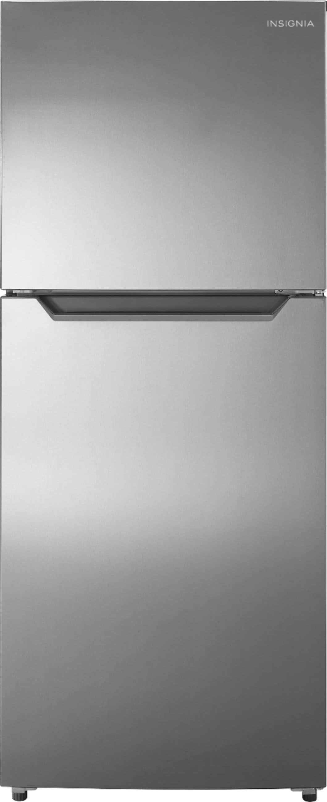 Insignia™ - 10 Cu. Ft. Top-Freezer Refrigerator with Reversible Door - Stainless steel_0