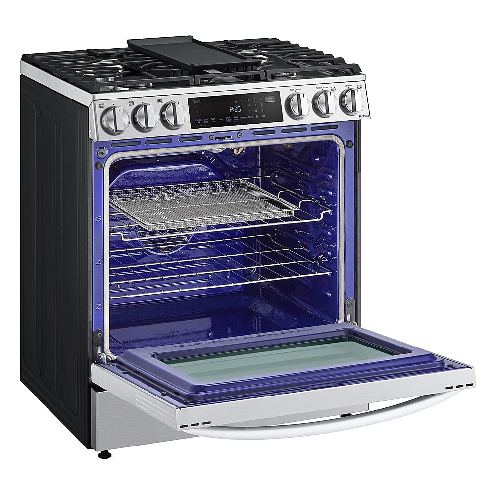 LG - 6.3 Cu. Ft. Slide-In Gas Convection Range with EasyClean, InstaView and ThinQ Technology - Stainless steel_19