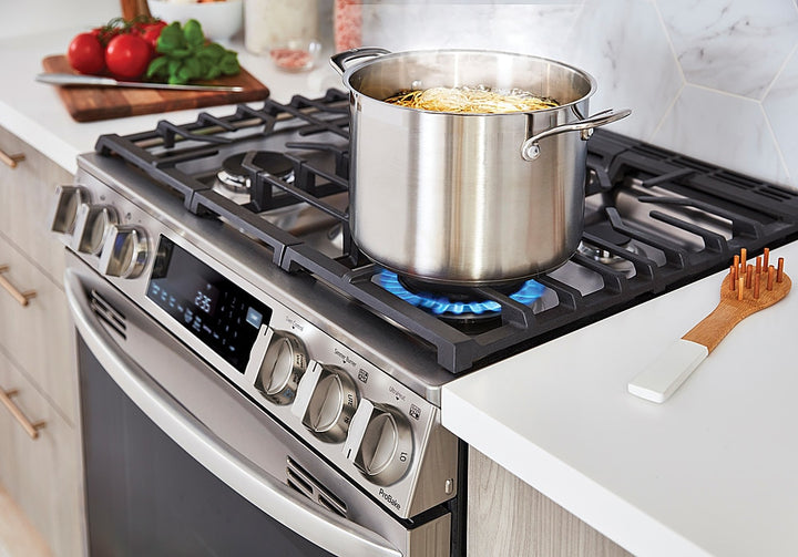 LG - 6.3 Cu. Ft. Slide-In Gas Convection Range with EasyClean, InstaView and ThinQ Technology - Stainless steel_5