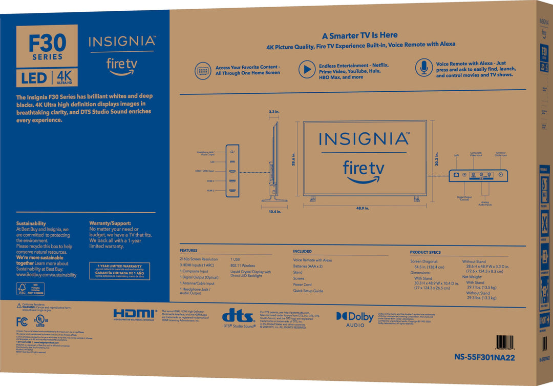 Insignia™ - 55" Class F30 Series LED 4K UHD Smart Fire TV_5