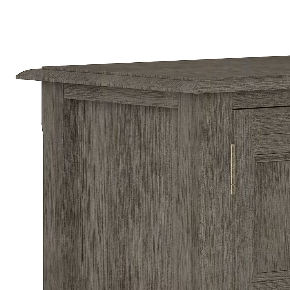 Simpli Home - Burlington SOLID WOOD 30 inch Wide Transitional Low Storage Cabinet in - Farmhouse Grey_5
