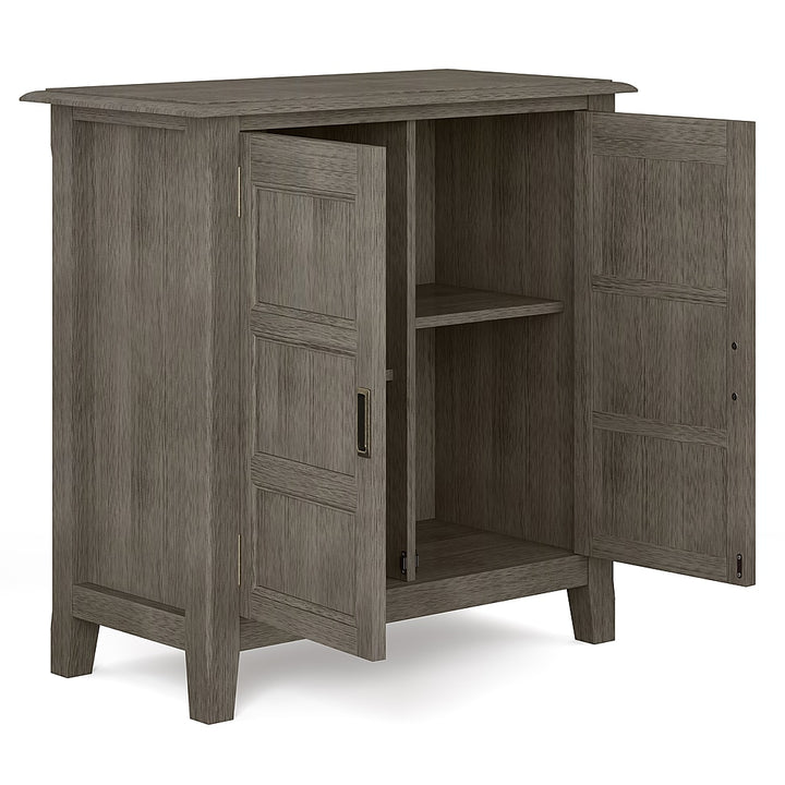 Simpli Home - Burlington SOLID WOOD 30 inch Wide Transitional Low Storage Cabinet in - Farmhouse Grey_2