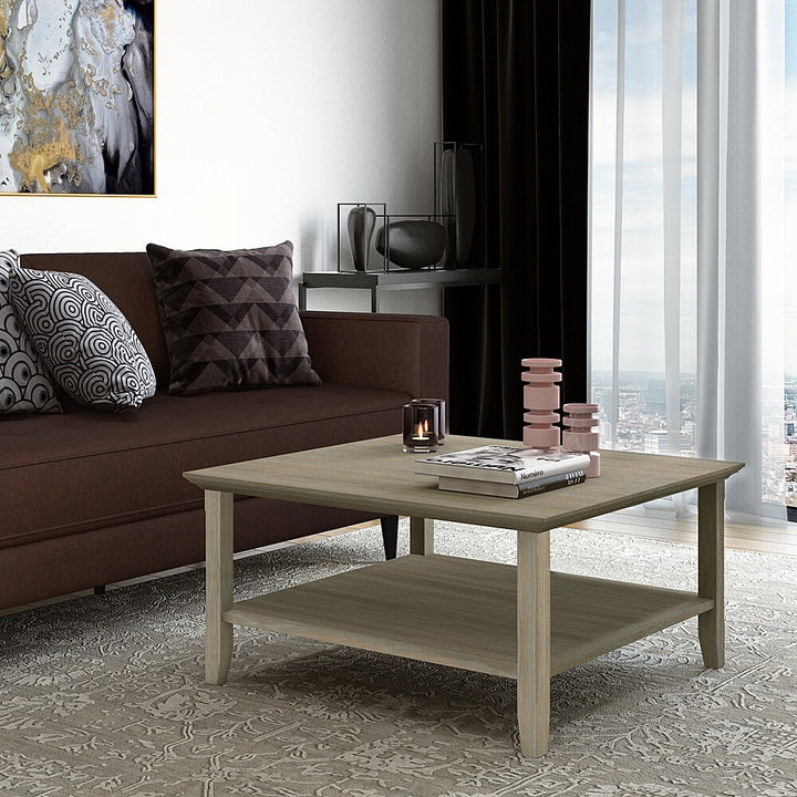Simpli Home - Acadian Square Coffee Table - Distressed Grey_5