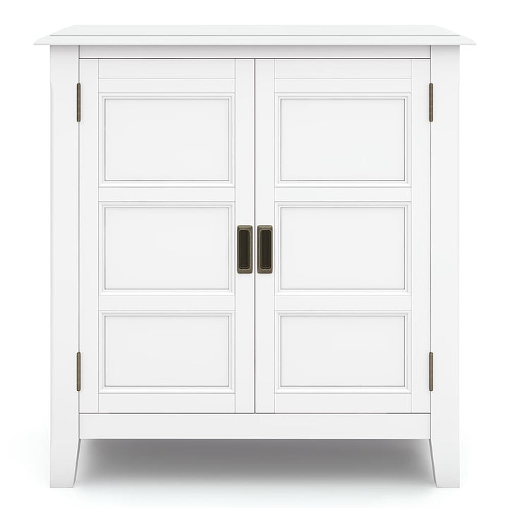 Simpli Home - Burlington SOLID WOOD 30 inch Wide Transitional Low Storage Cabinet in - White_0