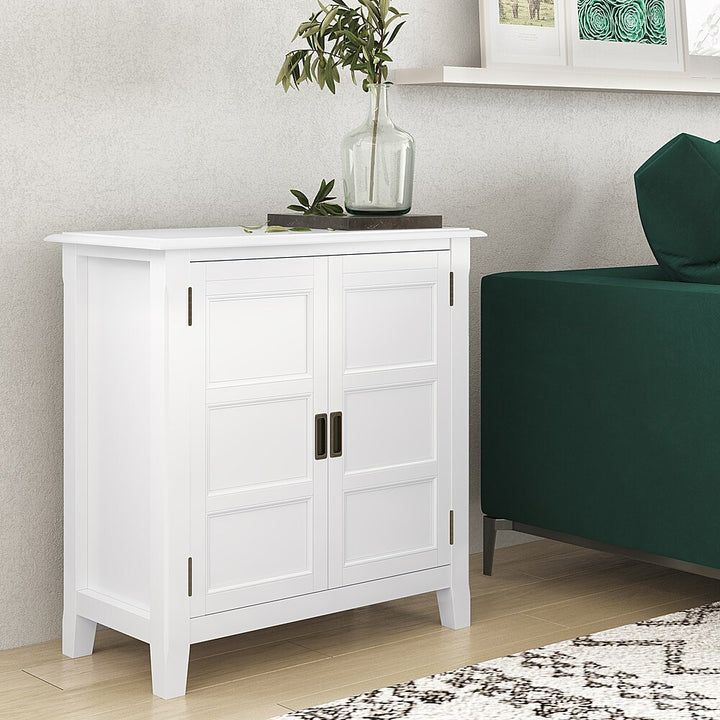 Simpli Home - Burlington SOLID WOOD 30 inch Wide Transitional Low Storage Cabinet in - White_8