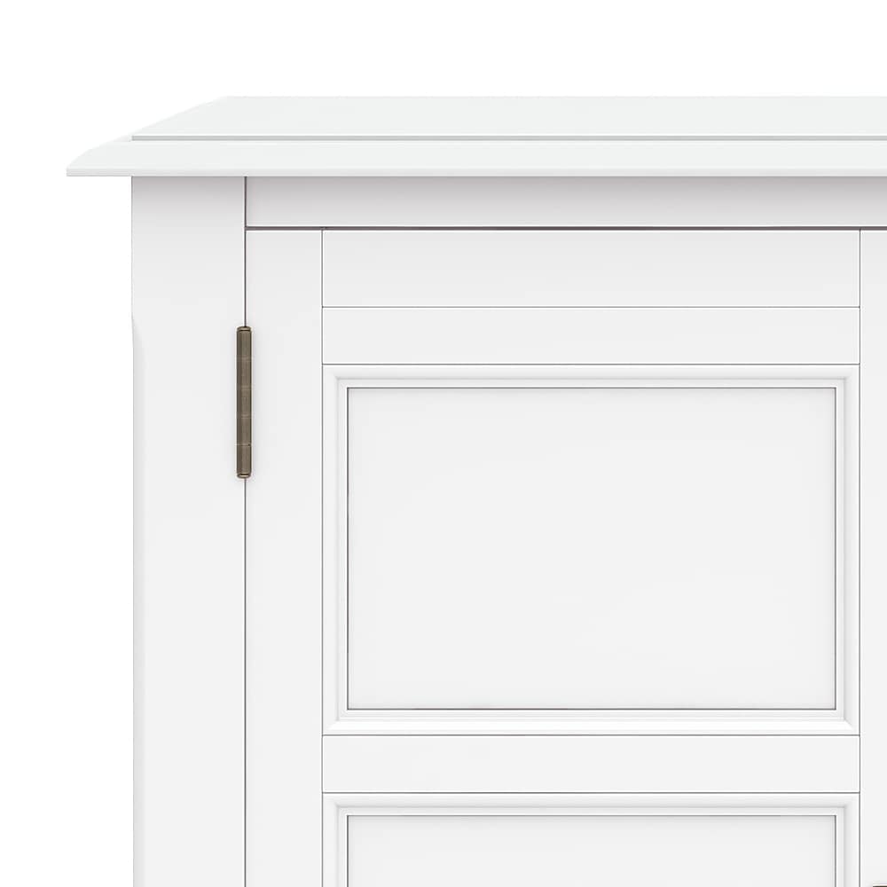 Simpli Home - Burlington SOLID WOOD 30 inch Wide Transitional Low Storage Cabinet in - White_5
