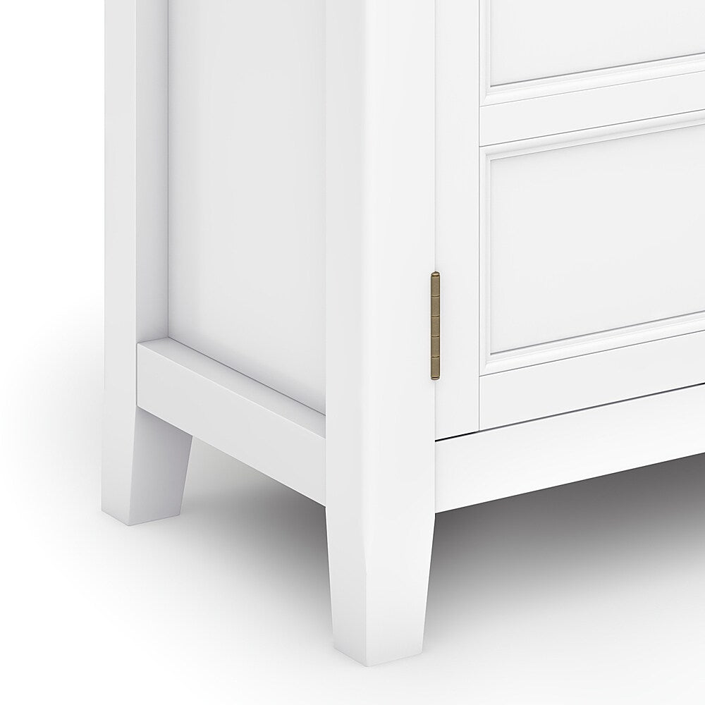 Simpli Home - Burlington SOLID WOOD 30 inch Wide Transitional Low Storage Cabinet in - White_3