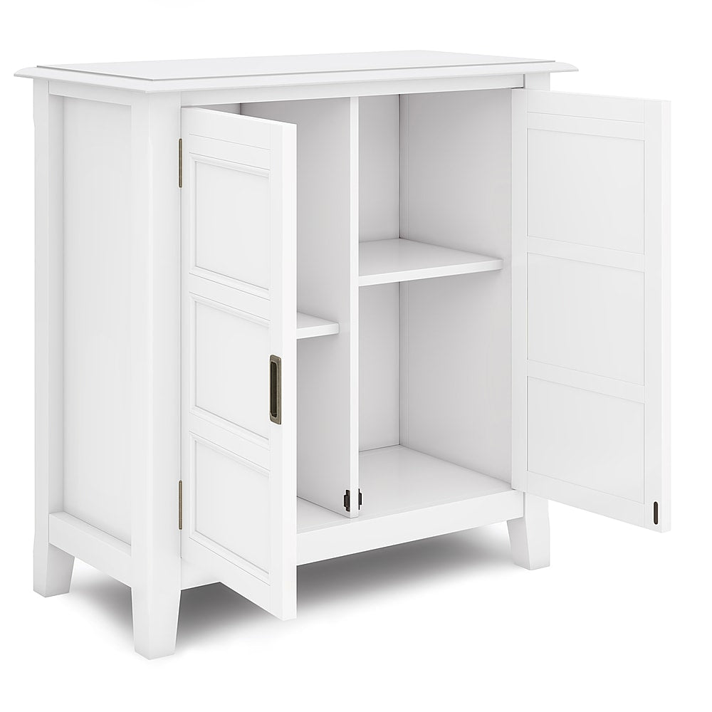 Simpli Home - Burlington SOLID WOOD 30 inch Wide Transitional Low Storage Cabinet in - White_2
