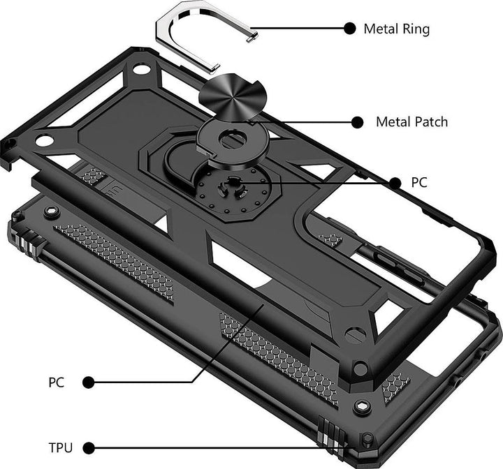 SaharaCase - Military Kickstand Series Case for Samsung Galaxy S21 Ultra 5G - Black_3