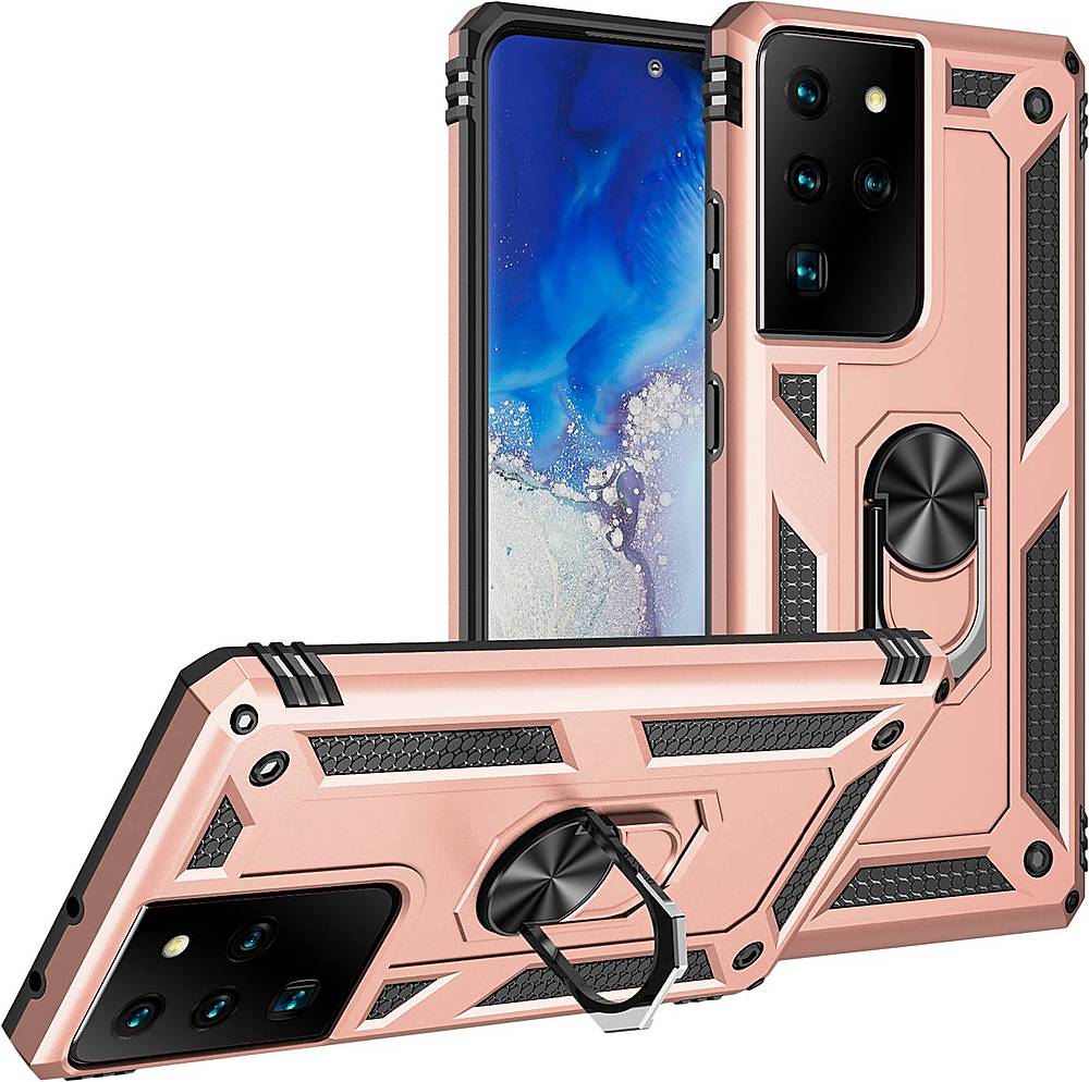 SaharaCase - Military Kickstand Series Case for Samsung Galaxy S21 Ultra 5G - Rose Gold_9