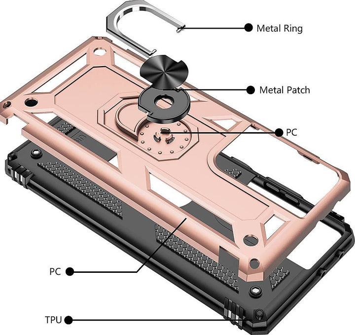 SaharaCase - Military Kickstand Series Case for Samsung Galaxy S21 Ultra 5G - Rose Gold_5