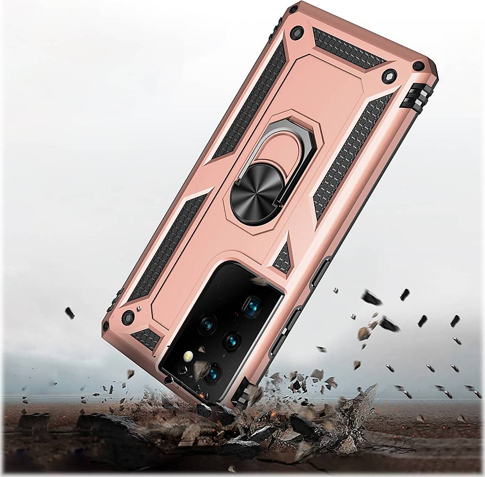 SaharaCase - Military Kickstand Series Case for Samsung Galaxy S21 Ultra 5G - Rose Gold_2