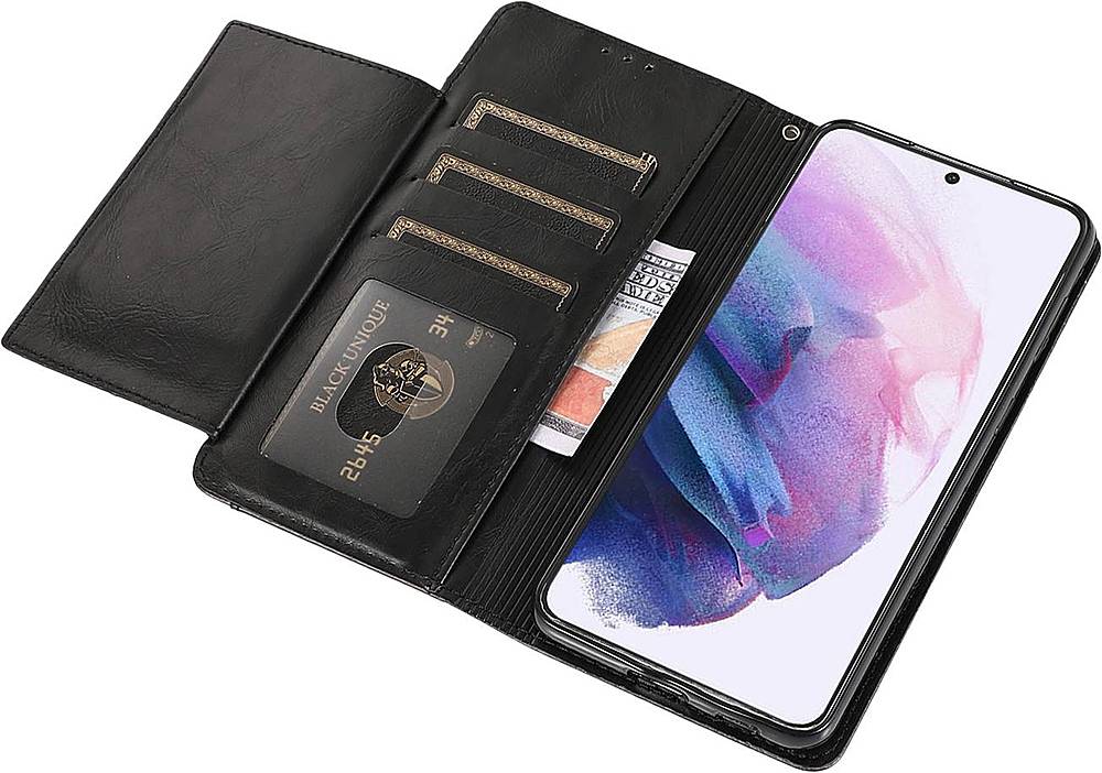 SaharaCase - Folio Wallet Case for Samsung Galaxy S21 Ultra 5G - Black_2