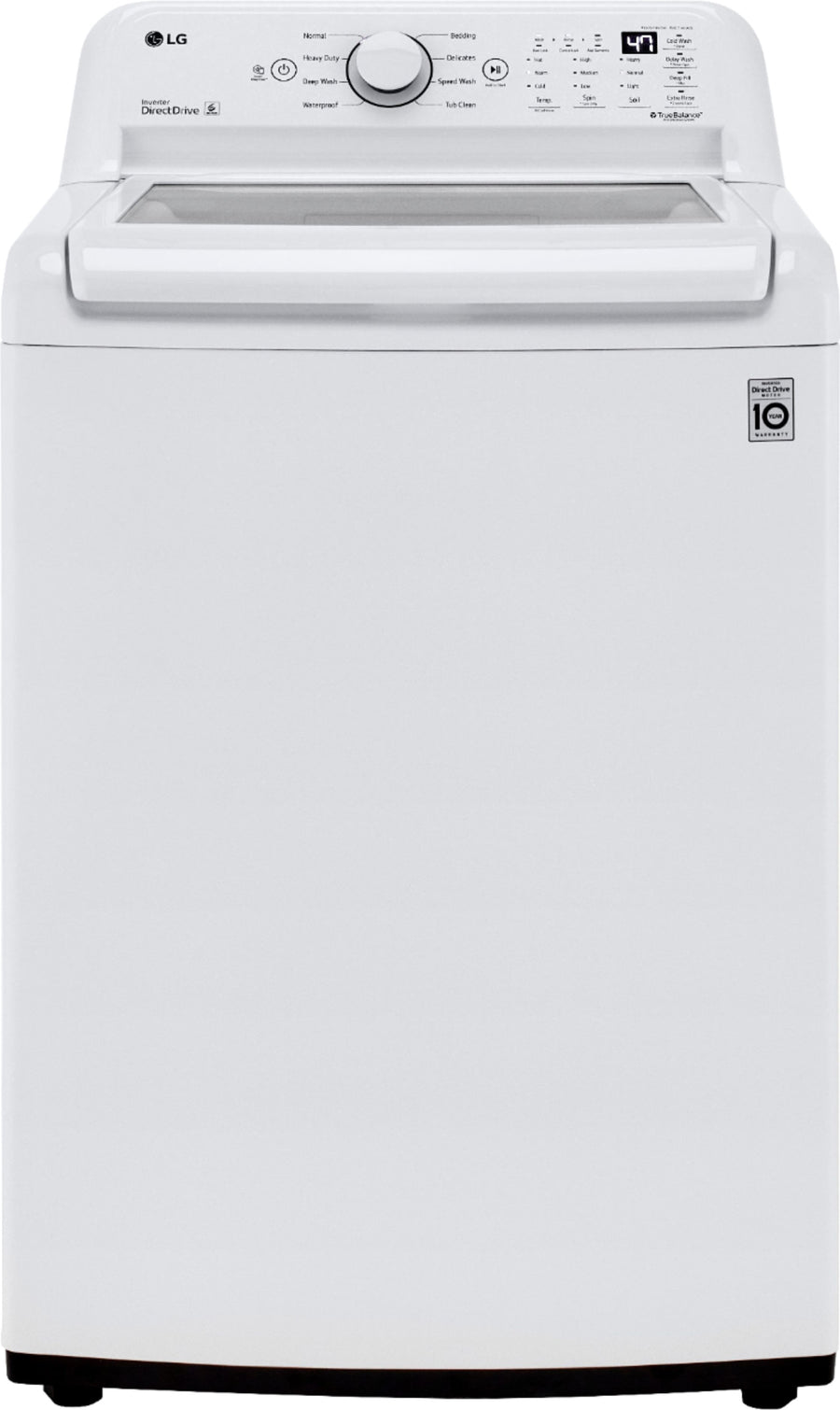 LG - 4.3 Cu. Ft. High-Efficiency Smart Top Load Washer with TurboDrum Technology - White_0