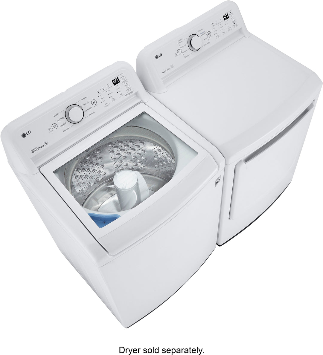 LG - 4.3 Cu. Ft. High-Efficiency Smart Top Load Washer with TurboDrum Technology - White_10