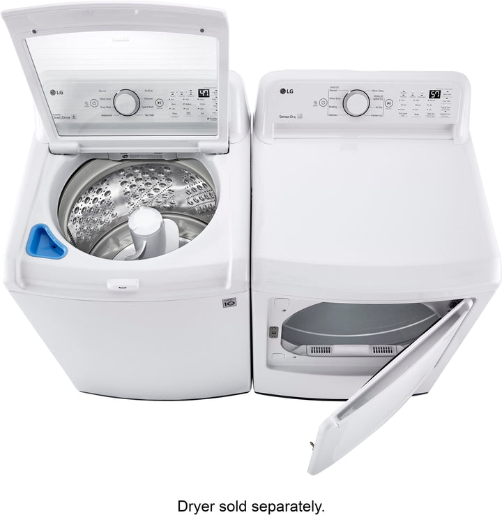 LG - 4.3 Cu. Ft. High-Efficiency Smart Top Load Washer with TurboDrum Technology - White_4