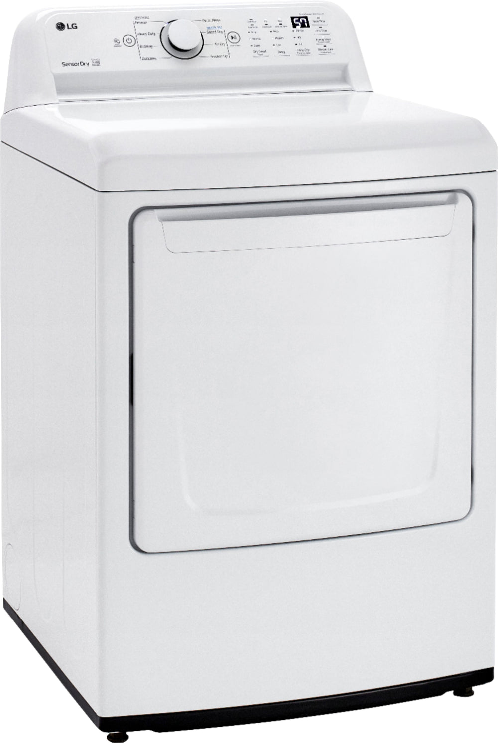 LG - 7.3 cu ft Electric Dryer with Sensor Dry - White_1