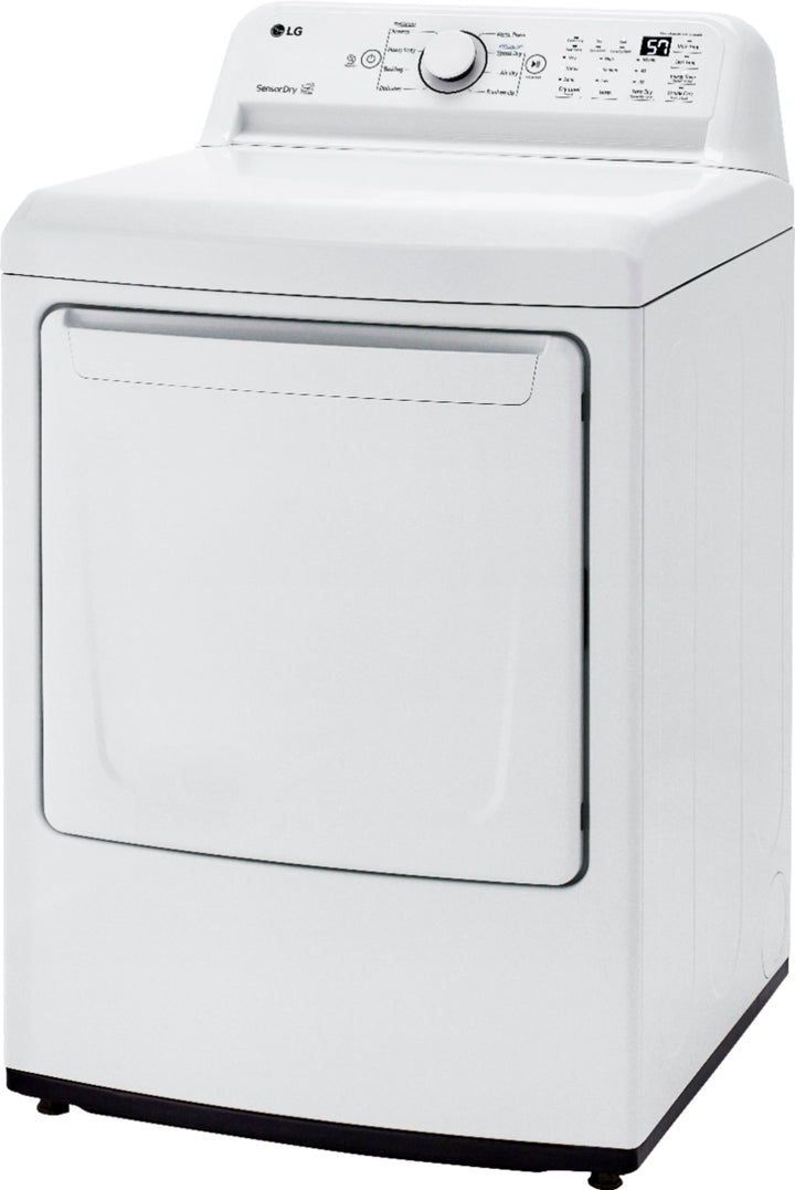 LG - 7.3 cu ft Electric Dryer with Sensor Dry - White_7
