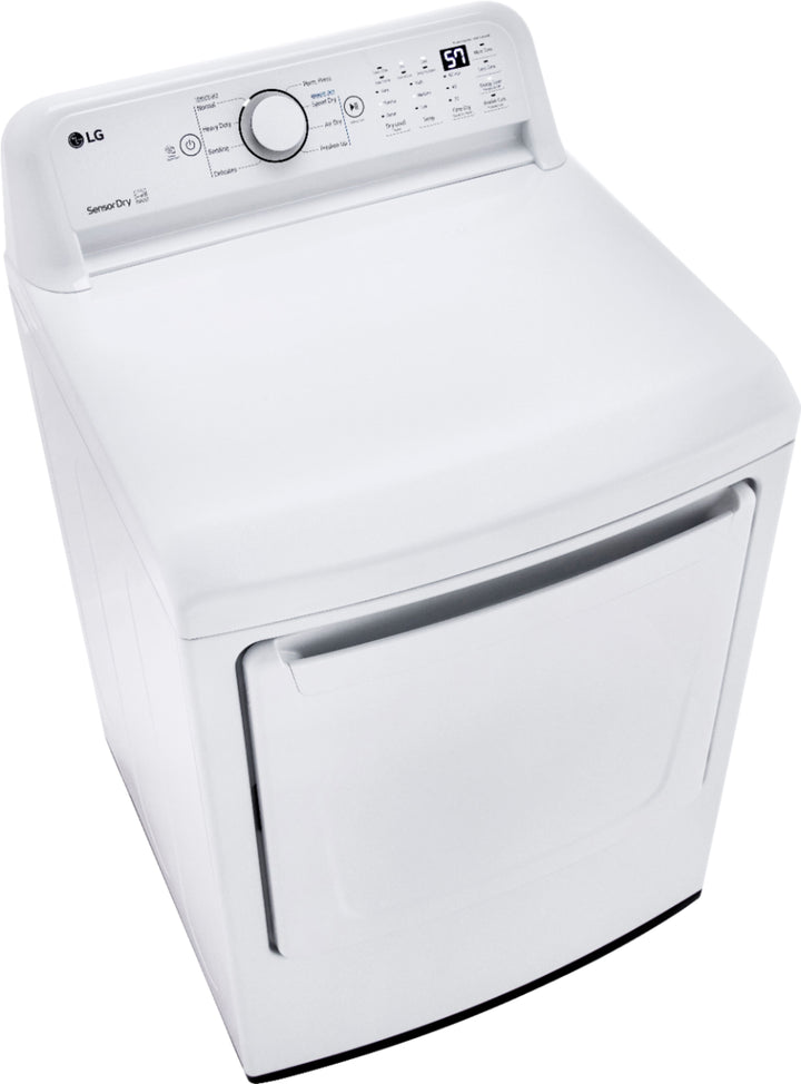 LG - 7.3 cu ft Electric Dryer with Sensor Dry - White_8