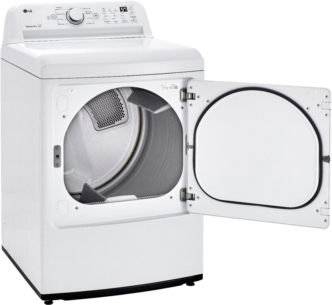 LG - 7.3 cu ft Electric Dryer with Sensor Dry - White_6