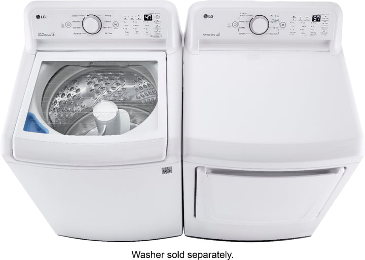 LG - 7.3 cu ft Electric Dryer with Sensor Dry - White_14