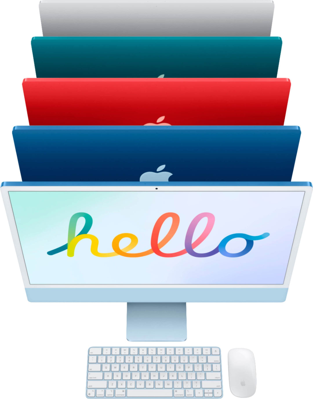 24" iMac® with Retina 4.5K display - Apple M1 - 8GB Memory - 256GB SSD (Latest Model) - Silver_1