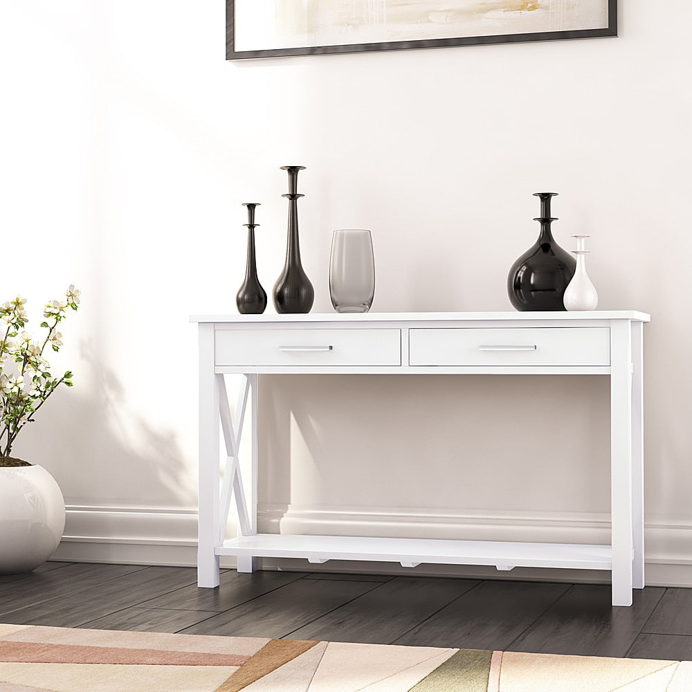Simpli Home - Kitchener Console Sofa Table - White_6