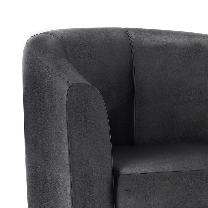 Simpli Home - Austin 30 inch Wide Tub Chair - Distressed Black_6