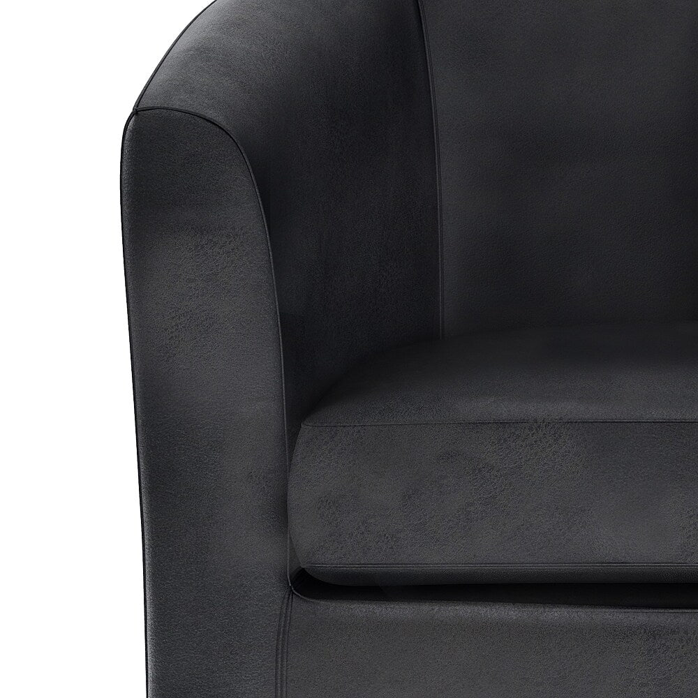 Simpli Home - Austin 30 inch Wide Tub Chair - Distressed Black_3