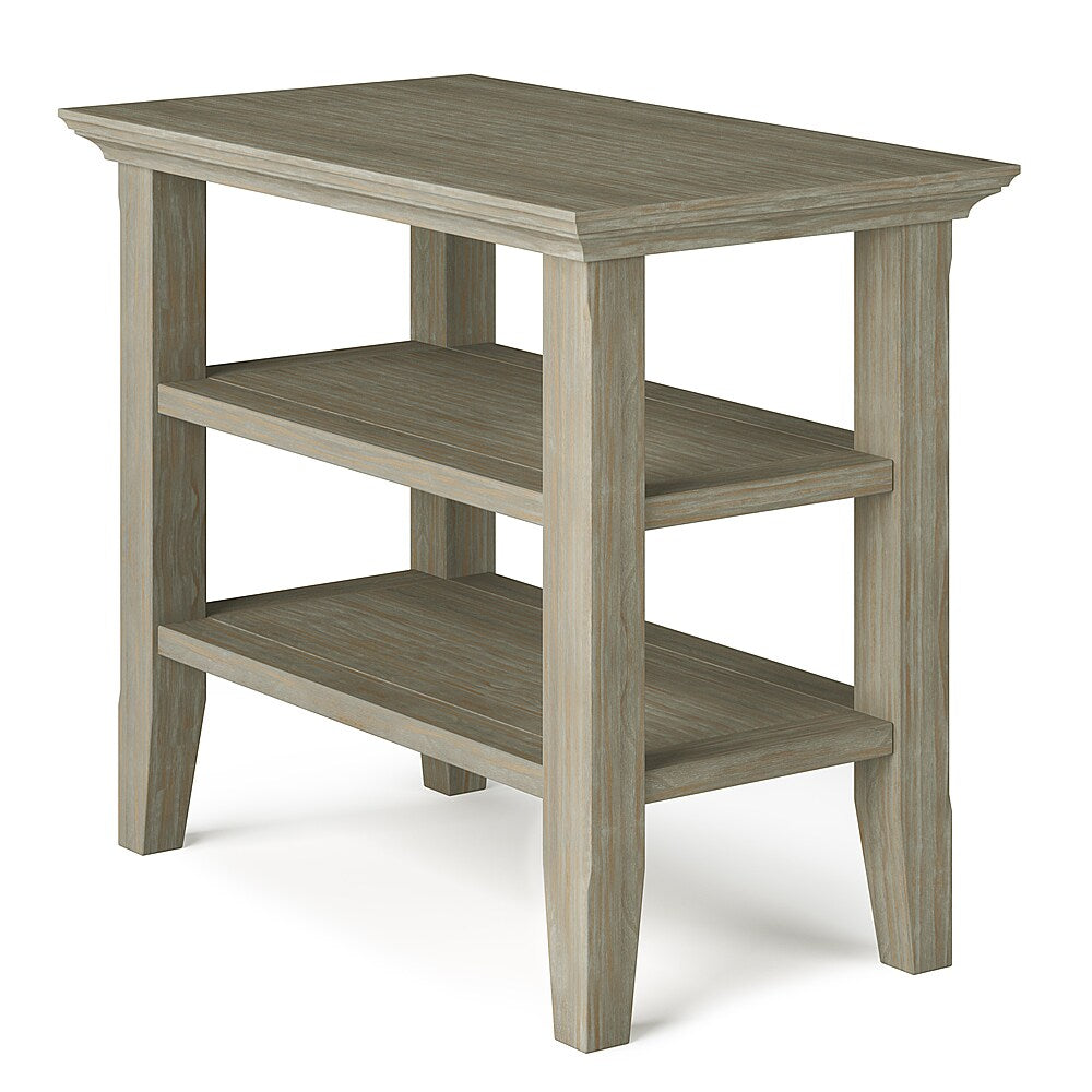 Simpli Home - Acadian SOLID WOOD 14 inch Wide Rectangle Transitional Narrow Side Table in - Distressed Grey_1