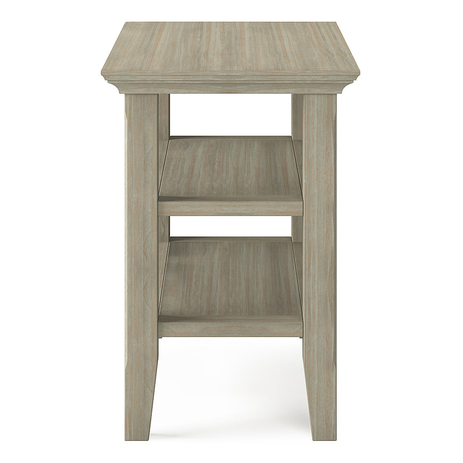 Simpli Home - Acadian SOLID WOOD 14 inch Wide Rectangle Transitional Narrow Side Table in - Distressed Grey_0