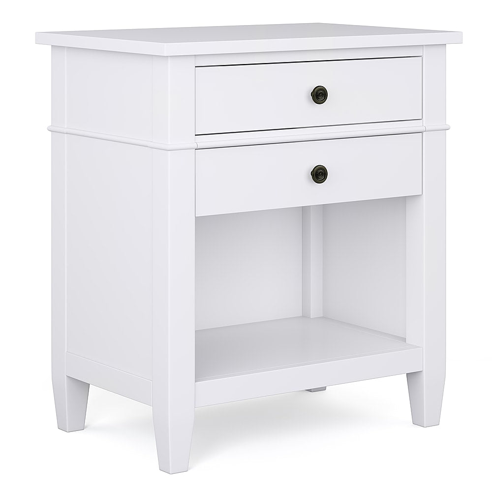 Simpli Home - Carlton SOLID WOOD 24 inch Wide Transitional Bedside Nightstand Table in - White_1