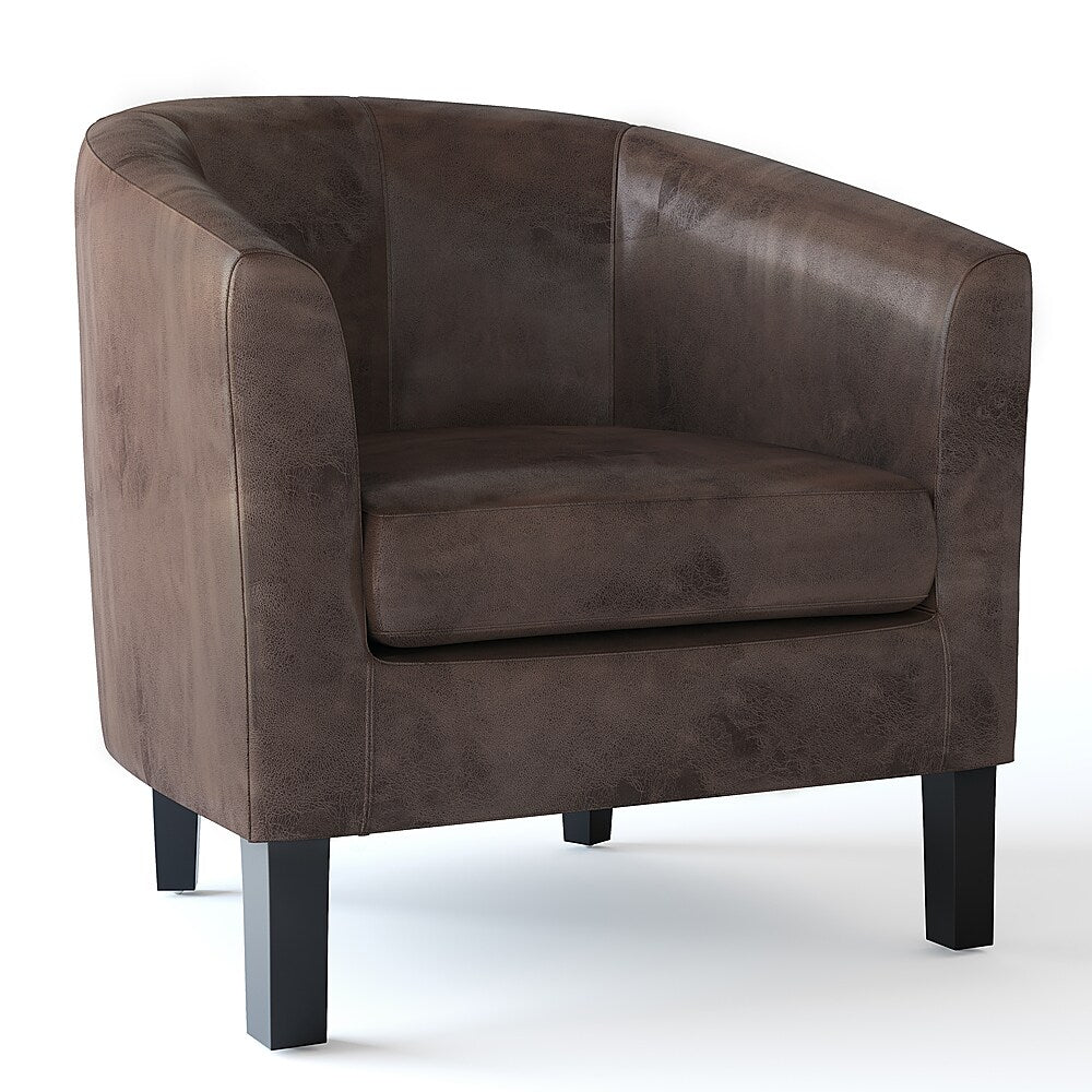 Simpli Home - Austin 30 inch Wide Tub Chair - Distressed Brown_2