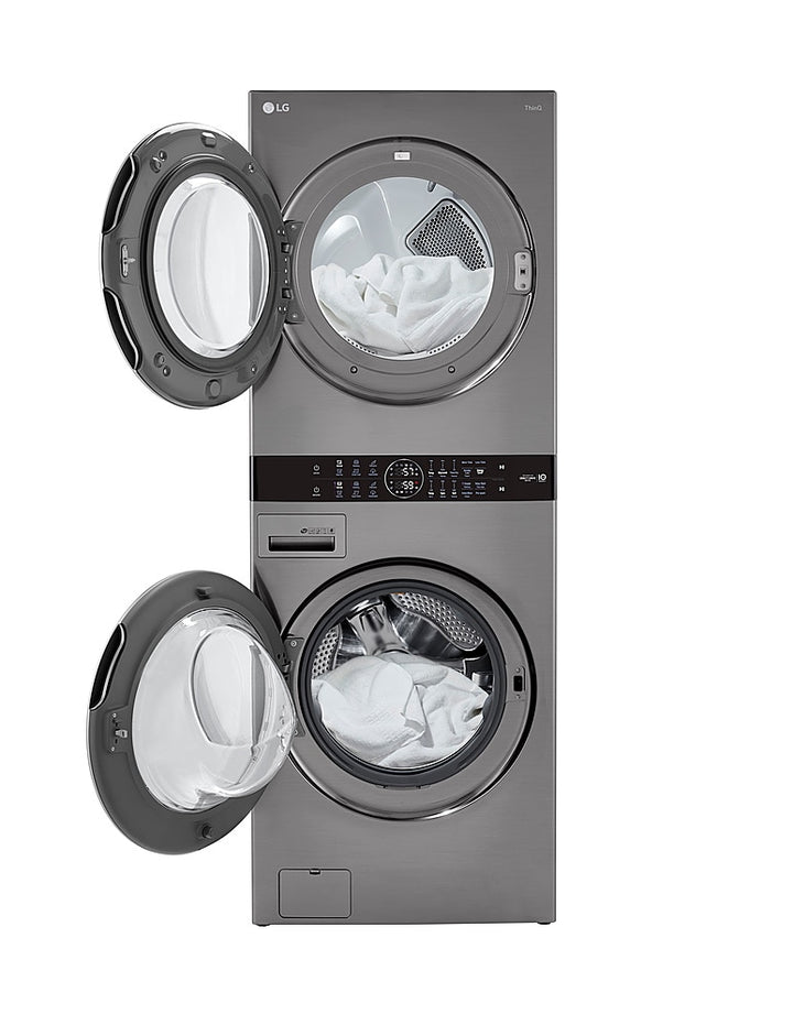 LG - 4.5 Cu. Ft. HE Smart Front Load Washer and 7.4 Cu. Ft. Electric Dryer WashTower with Built-In Intelligence - Graphite steel_11